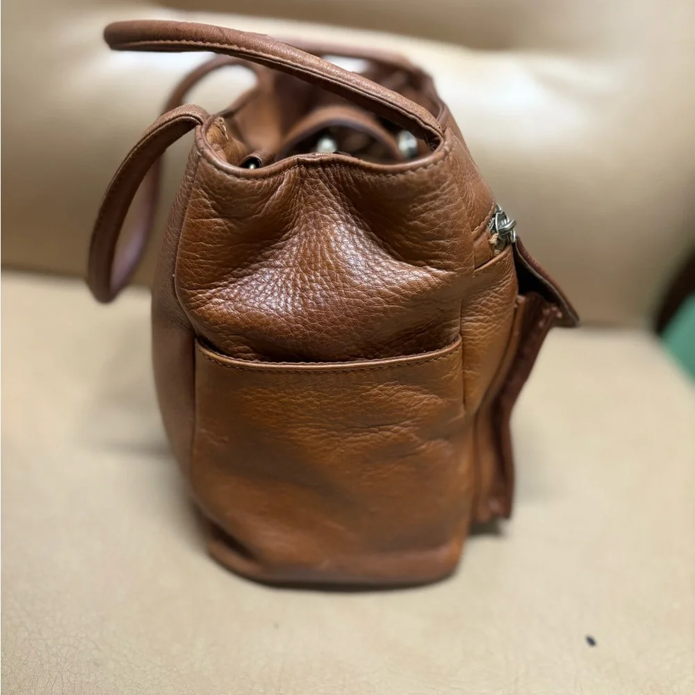 Vintage Fossil 1954 Brown Leather 75082 Shoulder Bag - Picture 3 of 10